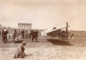 Dijon Aviation Course Paris Madrid Garros sur Bleriot Ancienne Photo Rol 1911