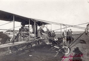 Italie Meeting de Brescia Glenn Curtiss sur son Biplan Aviation Ancienne Photo 1909