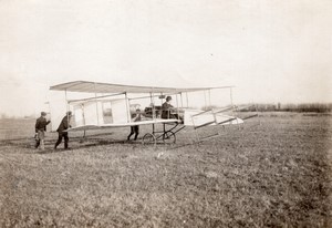 France Aviation Delagrange et Paulhan Biplan Voisin Ancienne Photo 1907