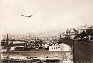 Italie Genes Vidart sur Deperdussin Course Paris Rome Aviation Ancienne Photo Rol 1911