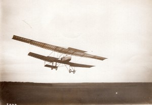 Etampes Aviation Coupe Michelin Henry Farman en Vol Ancienne Photo Rol 1910