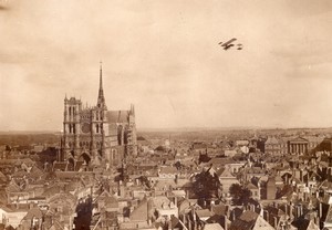 Amiens Aviation Circuit de l'Est Legagneux in Farman biplane old Rol Photo 1910