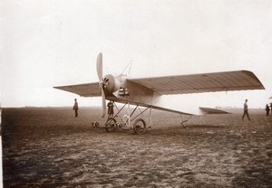 France Aviation Avion Monoplan Farman Gnome 50CV ancienne Photo Branger 1911