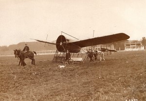 Juvisy Aviation Helicoplane Jourdan tire a cheval Ancienne Photo Rol 1911
