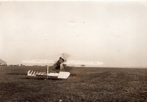 French Aviation Paris Rome air race Gaget in Morane Monoplane old Photo 1911