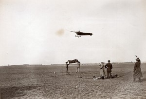 Mourmelon Aviation Nieuport bat les records de vitesse Ancienne Photo Meurisse 1911