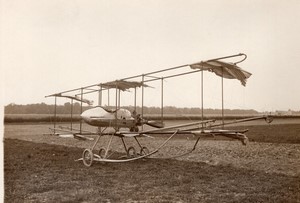 St Cyr French Aviation Paulhan-Fabre Biplane folded old Rol Photo 1911