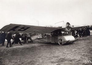 Issy les Moulineaux Aviation Course Paris Madrid Train au Depart Ancienne Photo Meurisse 1911