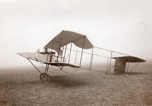 Issy les Moulineaux Aviation Colliex? sur Biplan Voisin Ancienne Photo Rol 1911