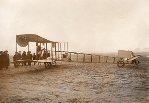 Issy les Moulineaux? Aviation Canard Voisin Biplan sans queue Ancienne Photo Rol 1911