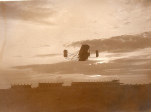 Reims Betheny Aviation Semaine de Champagne Tissandier sur Wright Ancienne Photo 1909